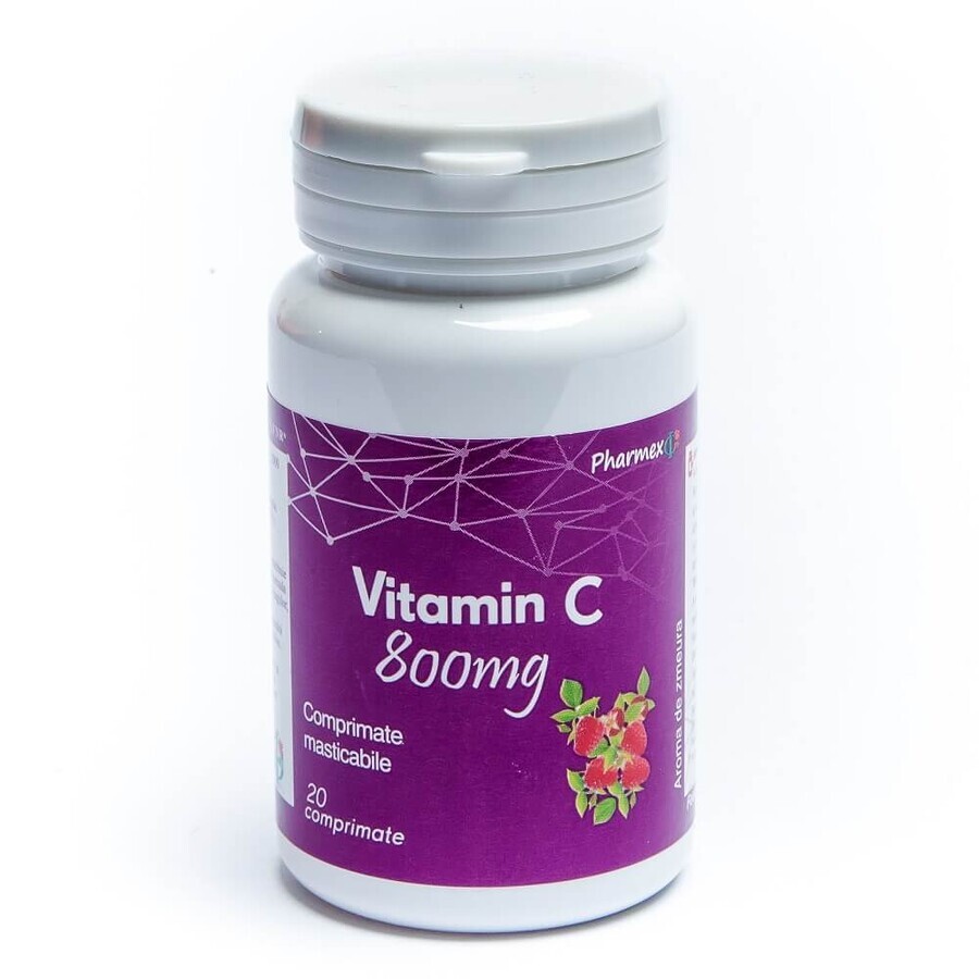 Vitamine C, 800 mg, 20 comprimés, Pharmex