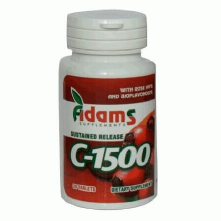 Vitamine C-1500, 30 comprimés, Adams Vision