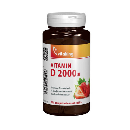 Vitamine D 2000UI, 210 comprimés à croquer, VItaking