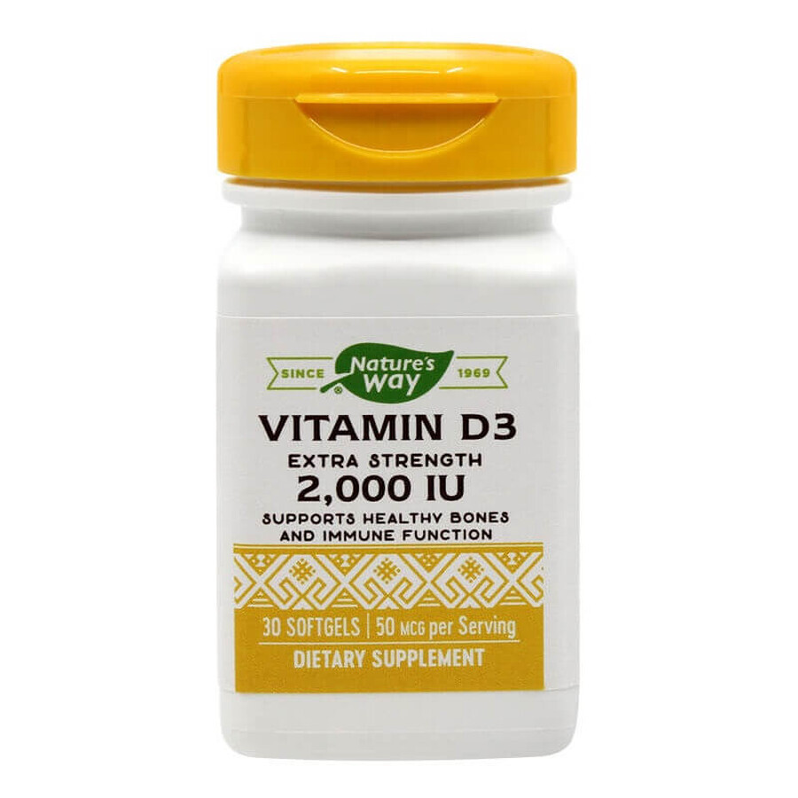 Vitamina D3 2000 IU Nature's Way, 30 capsule, Secom