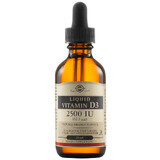 Vitamine D3 liquide 2500 IU 62,5 mcg avec arôme d'orange, 59 ml, Solgar