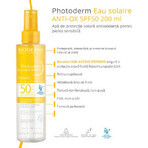 Eau solaire SPF 50 pour peaux sensibles Photoderm Anti-Ox, 200 ml, Bioderma