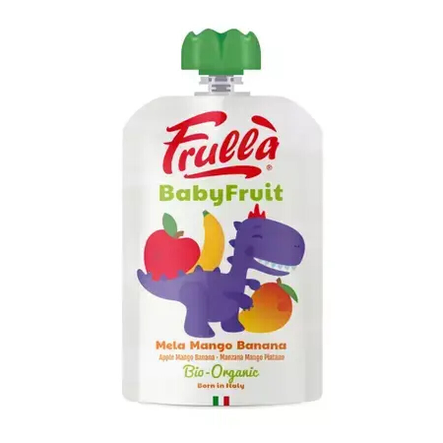 Baby-Bio-Püree für Kinder aus Apfel, Mango, Banane, 100 g, Frulla