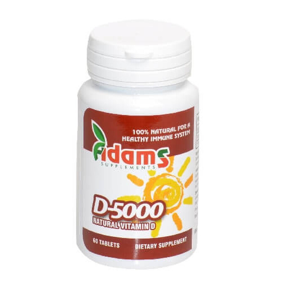 Vitamina D-5000, 60 compresse, Adams Vision
