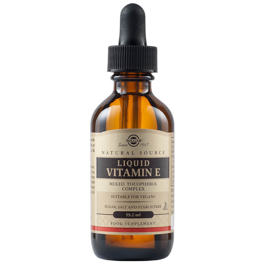 Vitamine E liquide d'origine naturelle, 59,2 ml, Solgar Évaluations
