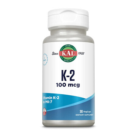 Vitamine K2 100 mcg Kal, 30 gélules, Secom