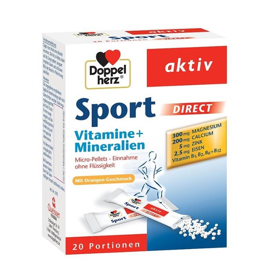 Sport Direct Vitamines minérales, 20 sachets, Doppelherz