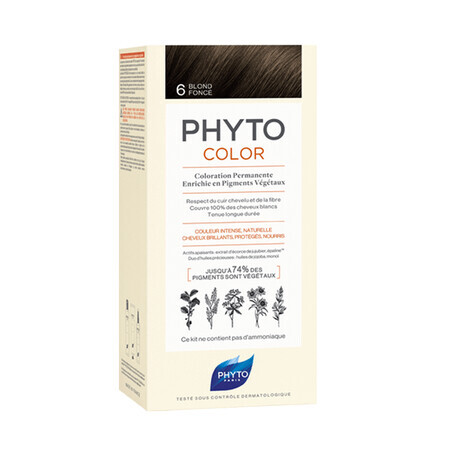 Phytocolor, nuance 6 blond foncé, 40 ml, Phyto