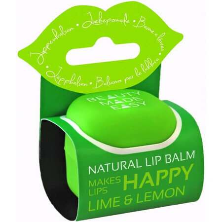 Baume à lèvres naturel au citron vert et au citron, 7 g, Beauty Made Easy