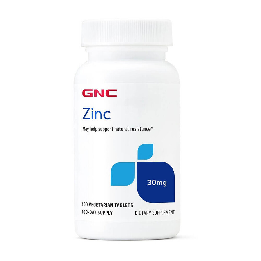 Zinc 30 mg (255414), 100 comprimés, Gnc