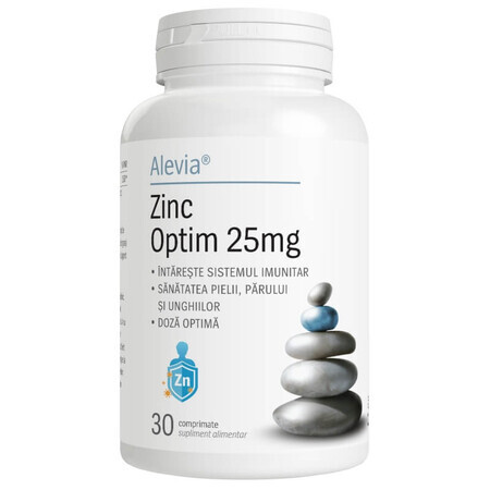 Zink Optim 25mg, 30 Tabletten, Alevia