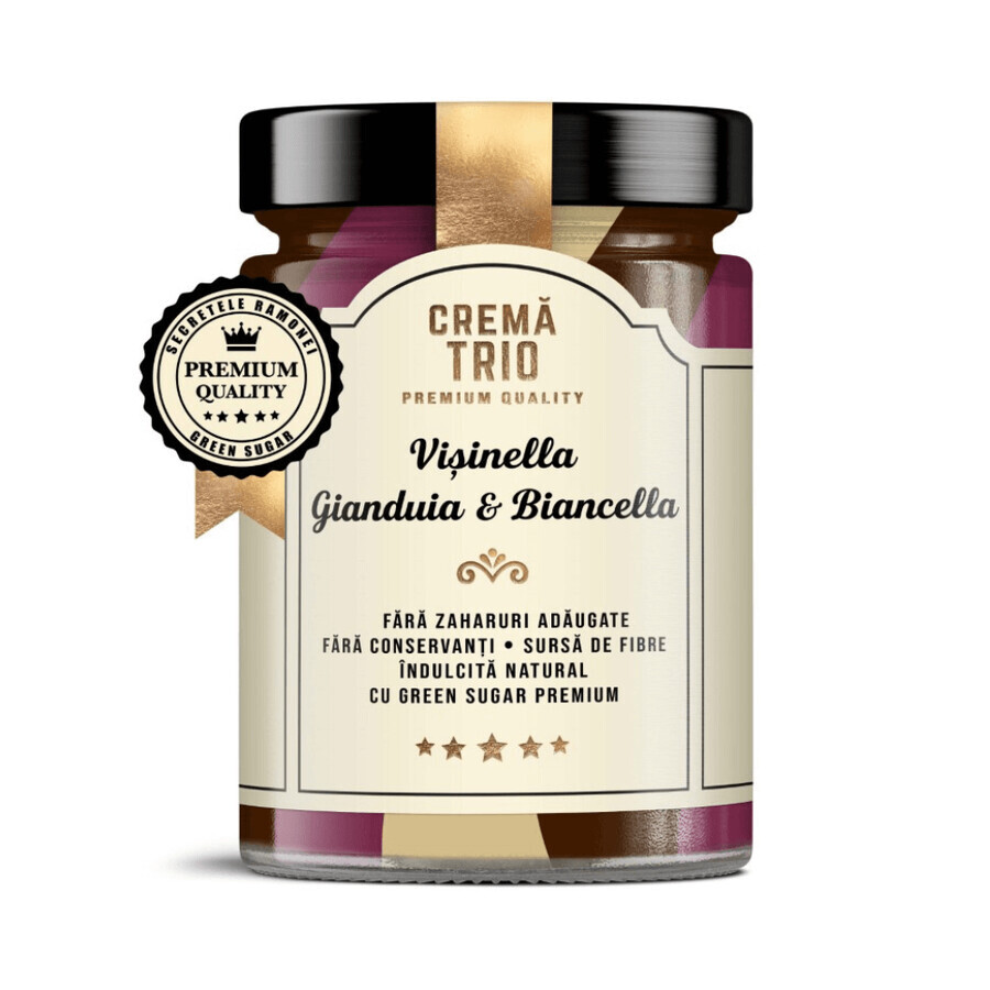 Trio Visinella, Gianduia &amp; Biancella pâte à tartiner au chocolat, 350 g, Remedia