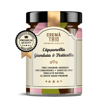 Trio de crème à tartiner à la fraise, au chocolat et à la pistache Trio Capsunella, 350 g, Remedia