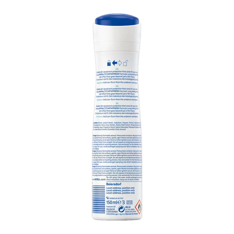 Deodorante spray per donna Fresh Comfort, 150 ml, Nivea