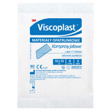 Viscoplast, compresses de gaze stériles, 17 fils, 8 couches, 10 cm x 10 cm, 3 pièces