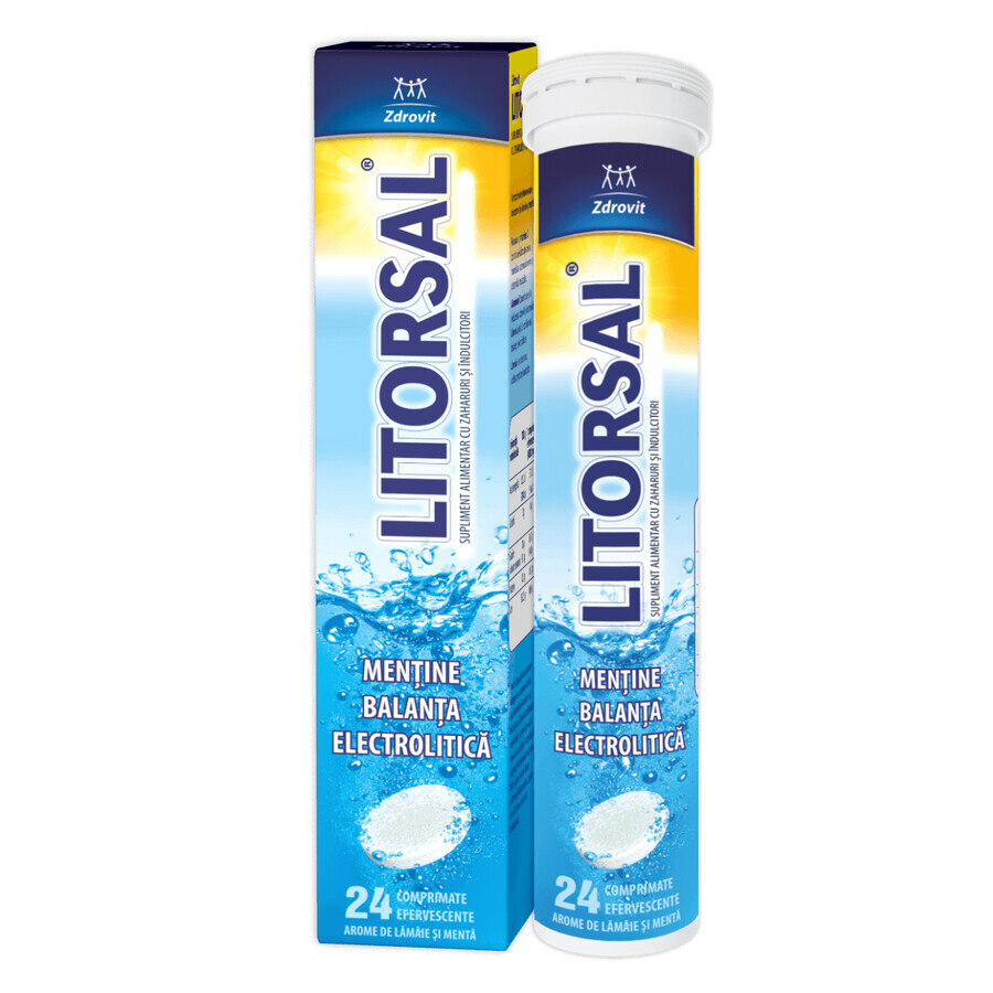 Litorsal with mint and lemon flavor, 24 tablets, Zdrovit