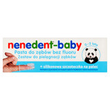 Nenedent Baby set, dentifrice pour enfants, 6-24 mois + brosse à dents, silicone