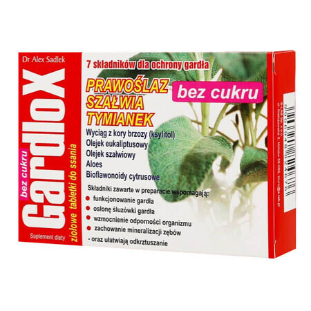 Gardlox sans sucre, 16 pastilles