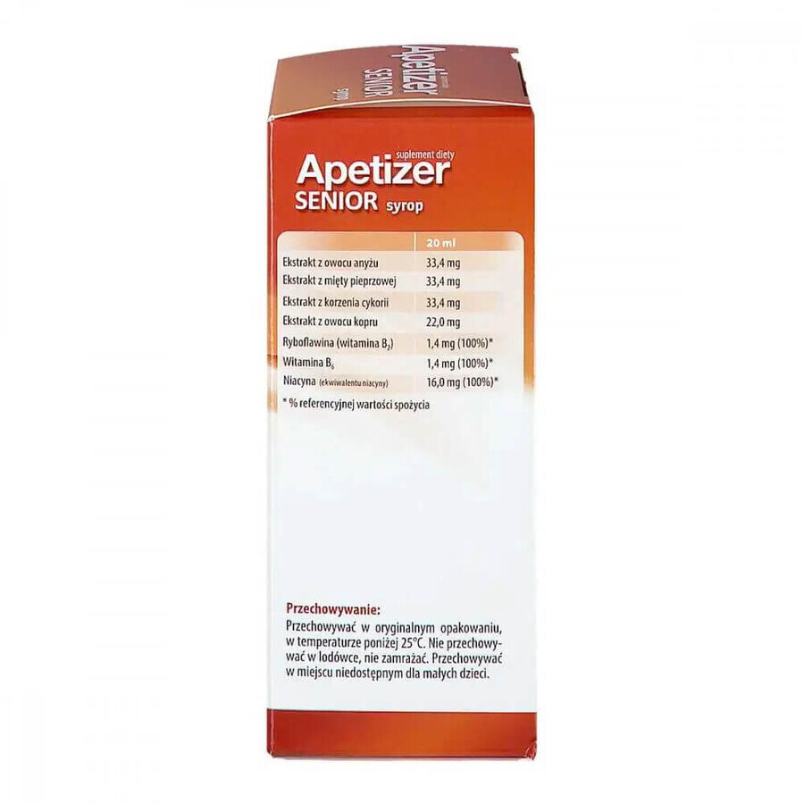 Apéritif Senior, sirop, 100 ml