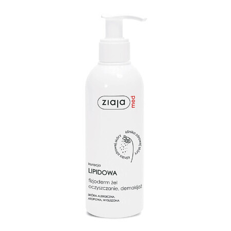 Ziaja Med Lipid Treatment, physioderm gel, curățare, demachiere, 200 ml