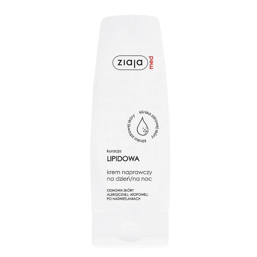 Ziaja Med Lipid Treatment, Cremă reparatoare de zi și de noapte, 80 ml