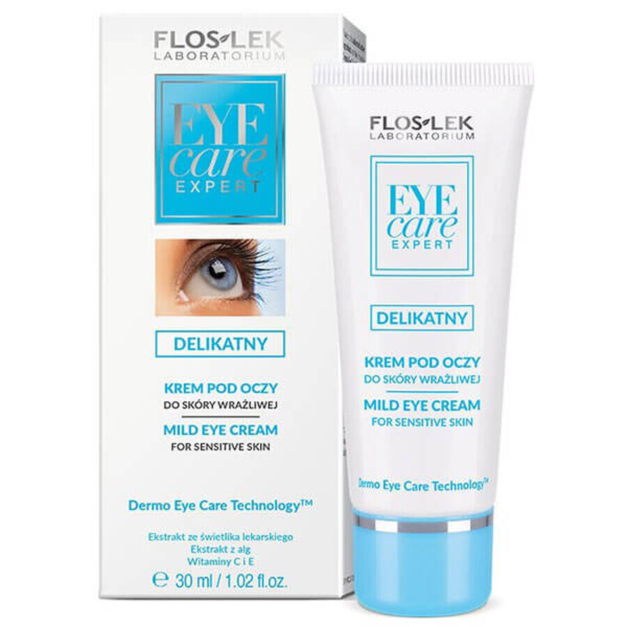 Flos-Lek Eye Care, crème contour des yeux délicate, peau sensible, 30 ml