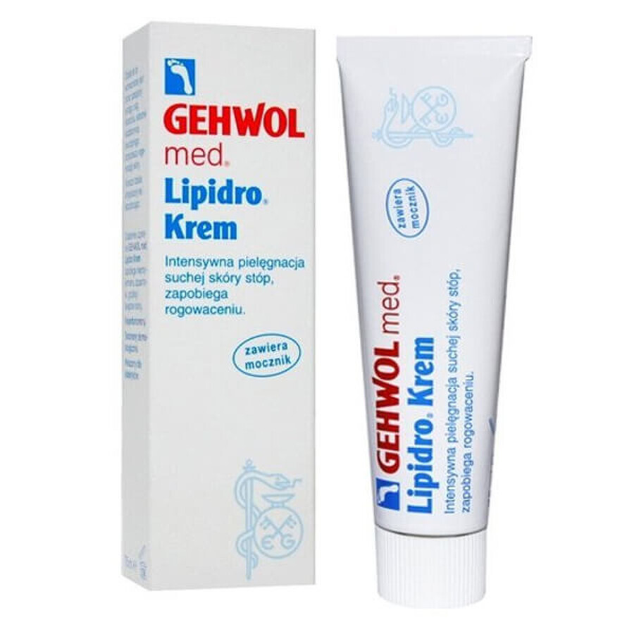 Gehwol med Lipidro, crème hydratante pour les pieds, 75 ml