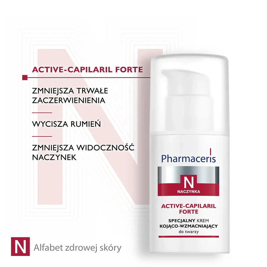 Pharmaceris N Active-Capilaril Forte, crème spéciale visage apaisante et fortifiante, 30 ml