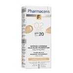 Pharmaceris F Coverage-Correction, fluido a copertura fine, 02 Sand, SPF 20, 30 ml