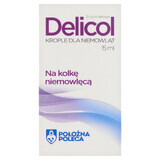 Delicol, enzima lactază, picături pentru sugari pentru colici, 15 ml