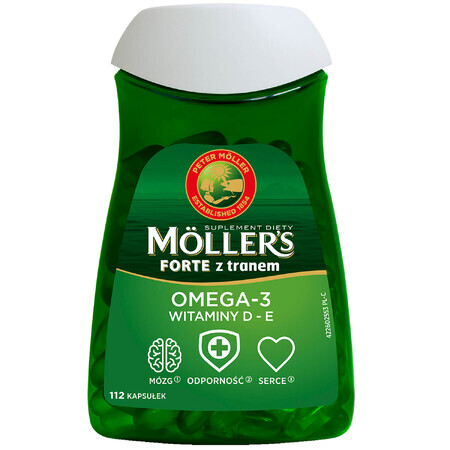 Tran Mollers Forte 112 Kapseln - Omega-3-Fettsäuren Nahrungsergänzungsmittel