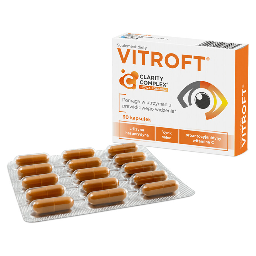 Integratore alimentare Vitroft da 30 capsule