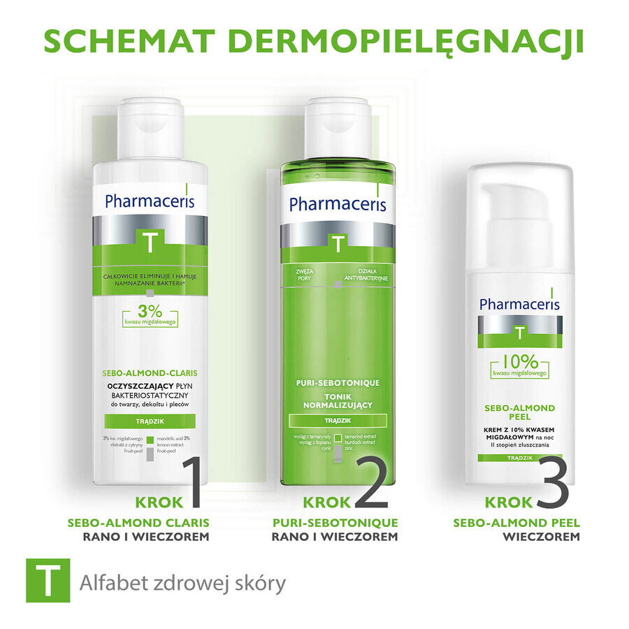 Pharmaceris T Sebo-Mandel Peel 10% Gesichtscreme für die Nacht, 50 ml, 2. Grad der Abschuppung