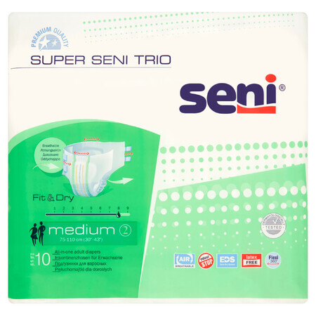 Super Seni Trio, couche-culotte, Medium, 10 pièces