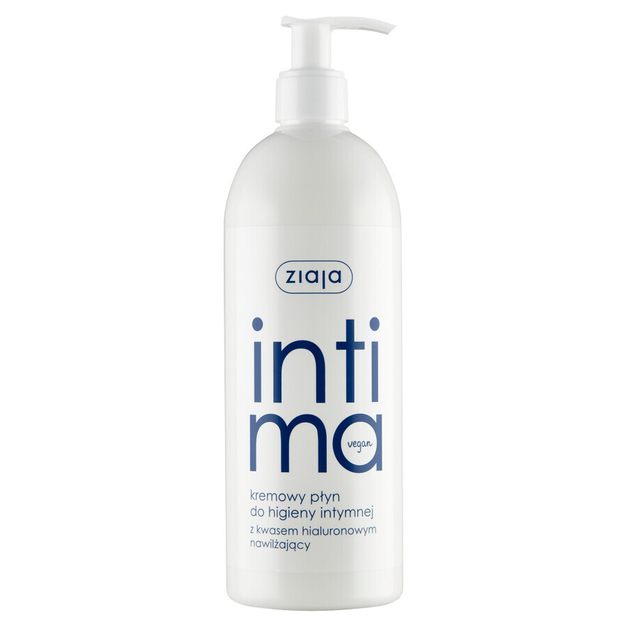 Ziaja Intima, liquide crémeux pour l&#39;hygiène intime à l&#39;acide hyaluronique, hydratant, 500 ml