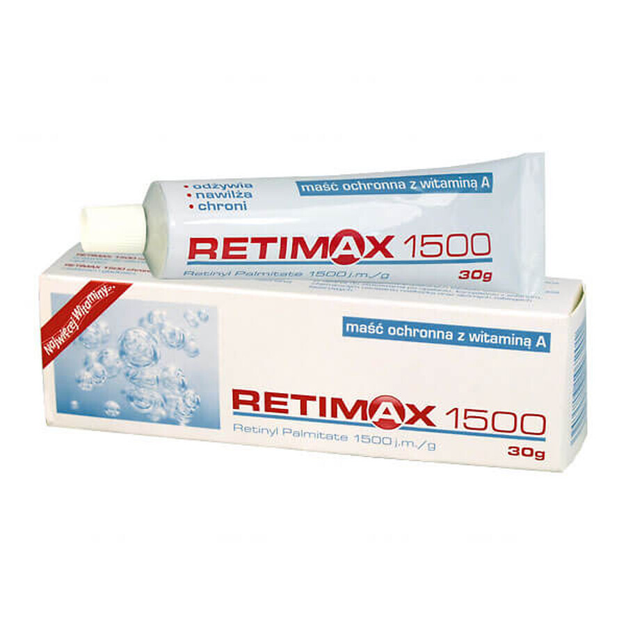 Retimax 1500, unguento protettivo con vitamina A, 30 g