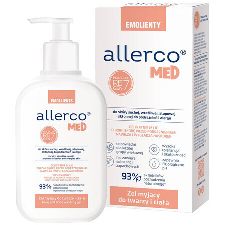 Allerco, gel nettoyant pour peaux sujettes aux irritations et allergies, 200 ml