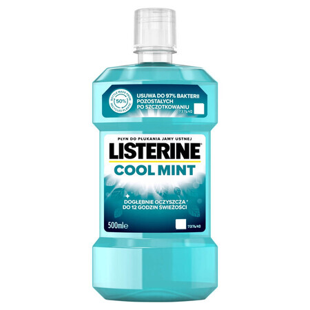 Listerine Cool Mint, bain de bouche, goût doux, sans alcool, 500 ml