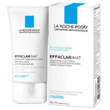 La Roche-Posay Effaclar Mat, crème sébo-régulatrice contre les brillances cutanées, 40 ml