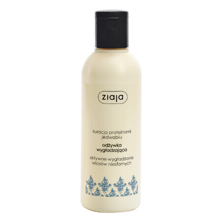 Ziaja, après-shampoing lissant pour cheveux indisciplinés, protéines de soie, 200 ml