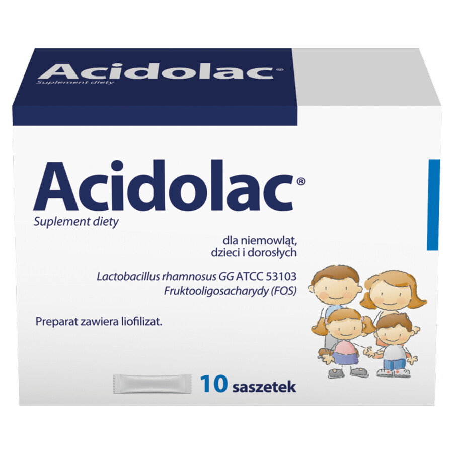 Acidolac, lyophilisat oral pour nourrissons, enfants et adultes, 10 sachets