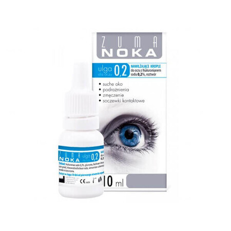 Zuma Noka Eye Relief 0,2%, collyre hydratant, solution, 10 ml