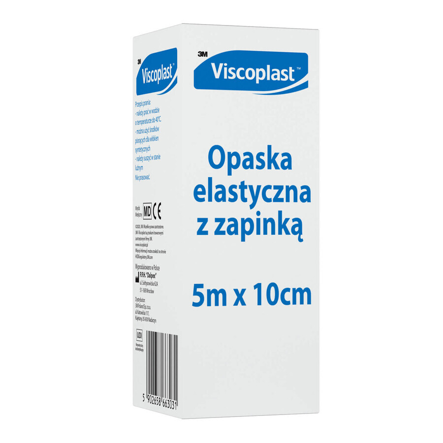 Viscoplast, elastische Bandage mit Schnalle, 5m x 10cm, 1 Stück