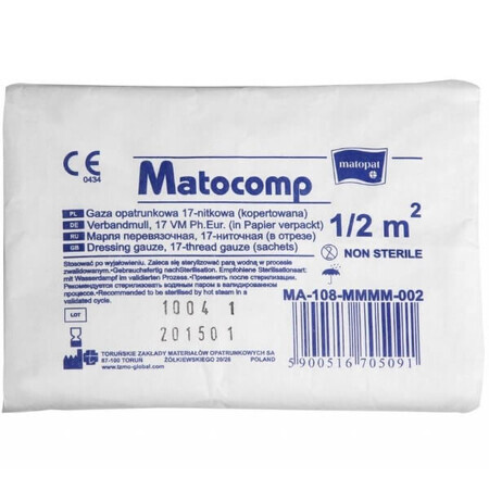 Matopat Matocomp, gaze non stérile, 17 fils, 1/2 m2, 1 pièce