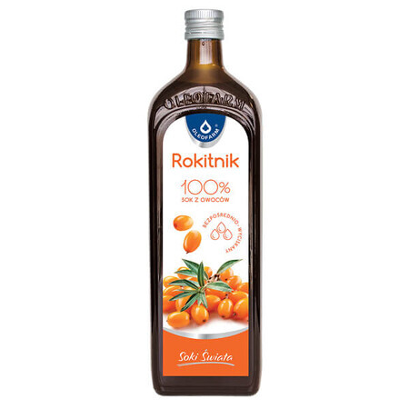 Hausgemachter Sanddornsaft 980ml. Voller Vitamin C und Antioxidantien. Direkt gepresst aus sonnengereiften Sanddornbeeren. Ideal für Ihre tägliche Dosis Gesundheit und Frische. Reich an natürlicher En