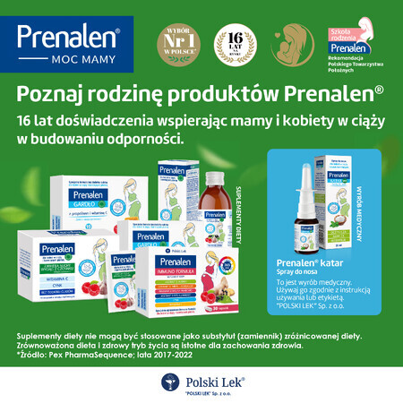 Prenalen Throat, cu propolis și vitamina C, 16 pastile