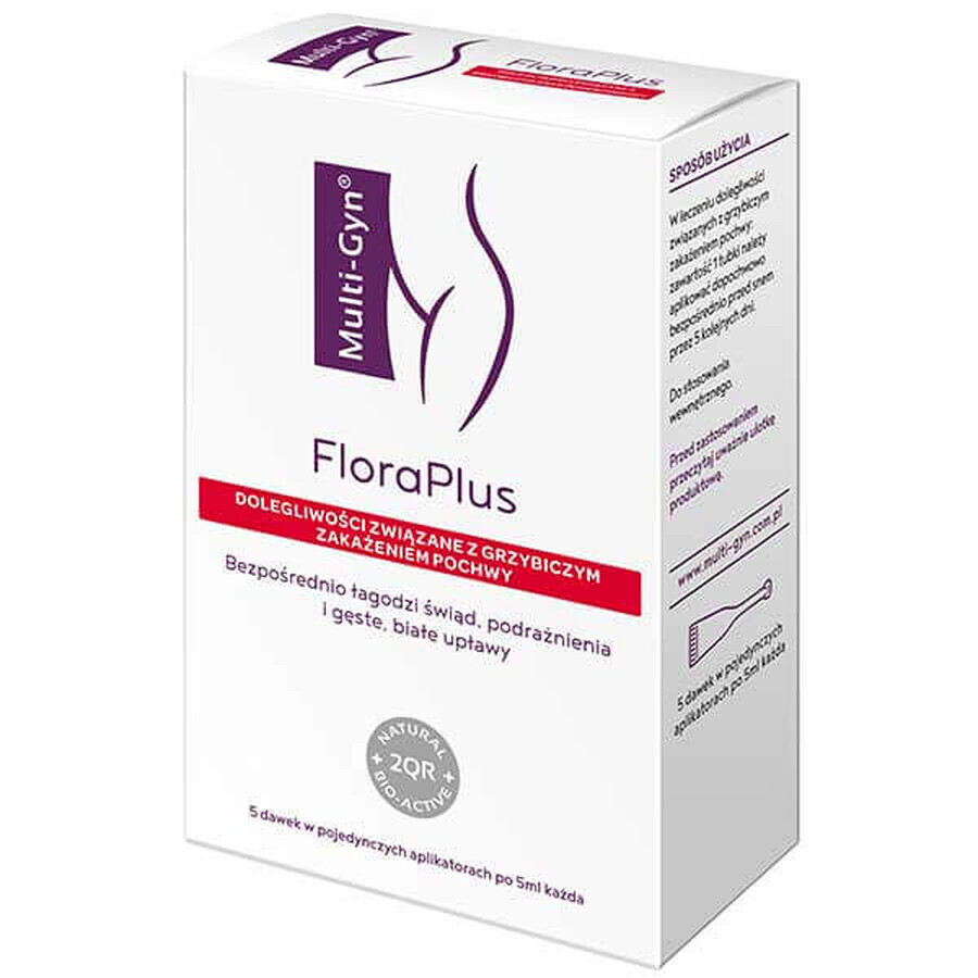 Multi-Gyn flora plus, el dopochwowy, 5 aplikatorów po 5 ml