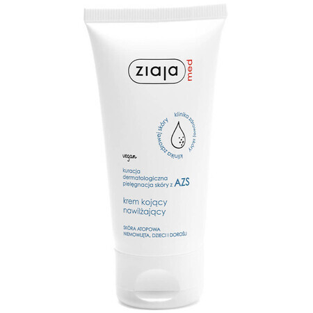 Ziaja Med AZS Traitement dermatologique, crème apaisante et hydratante, peau atopique, 50 ml