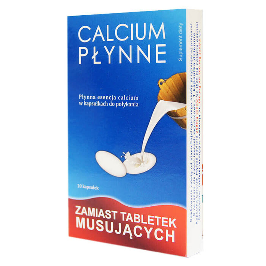 Calcium liquide, 10 capsules molles