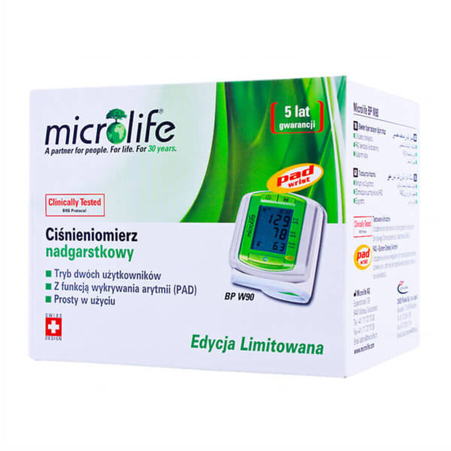 Microlife BP W90, tensiomètre automatique au poignet